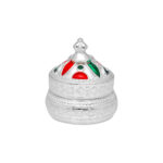 Round Silver Kumkum Dabbi
