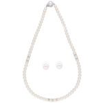 White Single Line Pearl Necklace