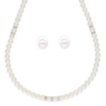 White Single Line Pearl Necklace