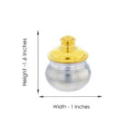 Simple Golden Silver Kumkum Dabbi