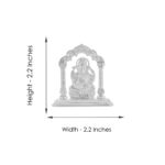 Silver Temple Ganesh Idol