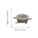 27 Grams Tortoise Design Silver KumKum Box