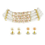 4lines Choker Pearl Set: