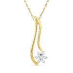 18 kt Gold Stella Diamond Pendant