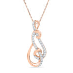18 kt Rose Gold Sparkle Diamond Pendant