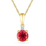 Ruby 18Kt 2.05 Grams Gold & Diamond Pendant