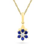 Flower Shape Diamond Pendant