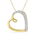 18 KT Gold Royal Heart Diamond Pendant