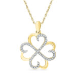 18 Kt Gold Forever Love Diamond Pendant