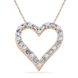 18 KT Rose Gold Sweet Heart Diamond Pendant