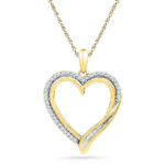 18 Kt Gold Flawless Heart Diamond Pendant