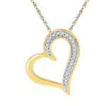 18 KT Gold Heart Diamond Pendant
