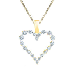 18 KT Gold Heart Diamond Pendant
