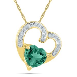 Mature Emerald Diamond Pendant