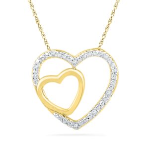 18 KT Gold Love Diamond Pendant