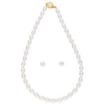 Oval White Pearl Necklace