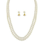 2 Line Potato White Pearl Set