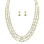 3 Line Potato White Pearl Set