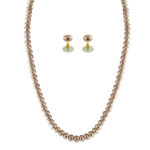 4-5 Mm Peach Button Pearl Set