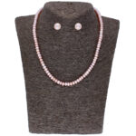 4-5 Mm Peach Button Pearl Set
