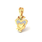 18kt Gold Moon Made Love Diamond Pendant