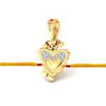 18kt Gold Moon Made Love Diamond Pendant