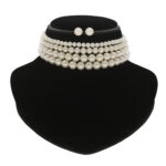 Naira 4 Lines Pearl Choker Set