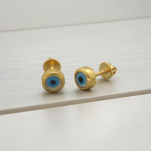 22KT Evil Eye Design Gold Earrings