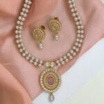Crystal Pearl Necklace Set