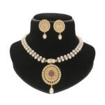 Crystal Pearl Necklace Set