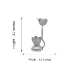 Floral Silver 2 Diya Stand