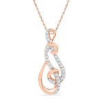 18 kt Rose Gold Sparkle Diamond Pendant
