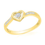 18 KT Gold True Heart Diamond Finger Ring