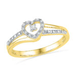 18 Kt Gold Love Line Diamond Finger Ring