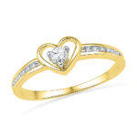 18 Kt Gold Vogue Heart Diamond Finger Ring