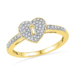 18 Kt Gold Princess Heart Diamond Finger Ring