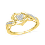 18 Kt Gold Heart Beat Diamond Finger Ring