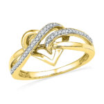 18 Kt Gold Mesmerizing Heart Diamond Finger Ring