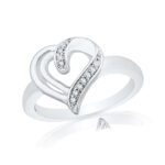 925 Sterling Silver Royal Heart Diamond Finger Ring