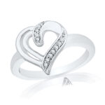 925 Sterling Silver Royal Heart Diamond Finger Ring