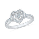 18kt Dual Heart Diamond Ring
