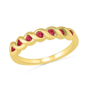 Trendy Ruby Finger Ring