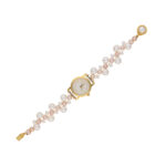 Rabhya 3 Lines Pearl Wrist Watch