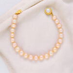 Single Line Pink Pearl Bracelet