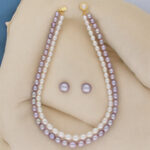 Pahal 2 Lines Pearl Necklace Set