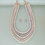 Abanti 5 Lines Pearl Necklace Set
