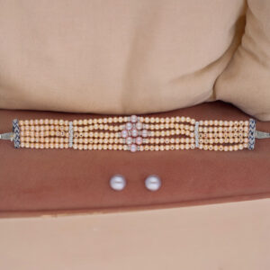 Jaahnavi 5 Lines Round Pearl Choker