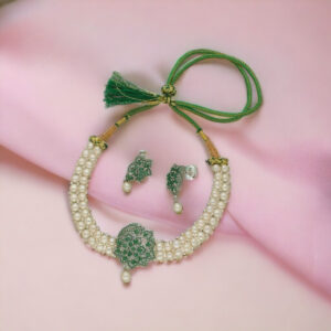 2 String White Pearl Choker