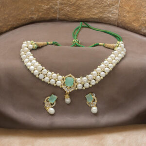 Charming 2 String White Pearl Choker