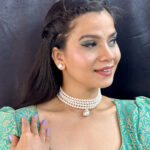 Iha 4 Lines Round Pearl Choker Set